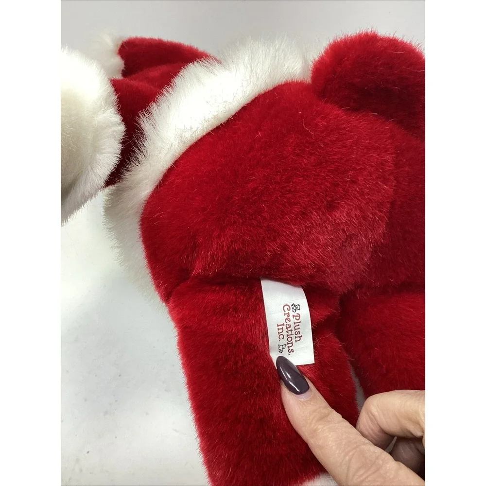 Vintage Santa Bear Plush Creations Stuffed Animal toy 16